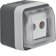 Розетка антенна, 2 отвори, прохідна, IP55, сіра, W.1 Berker 12033525