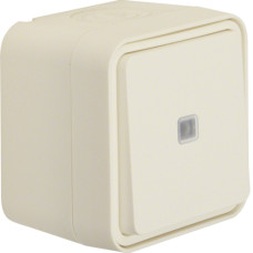 Перемикач з підсвічуванням IP55, білий, 10АX/250В W.1 Berker 30763522