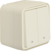 Кнопка до жалюзі 2-клавішна IP55, біла, 10А/250В W.1 Berker 50753532