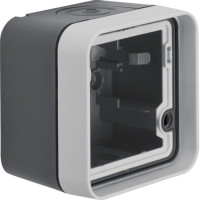 Корпус с рамкой 1Х до зовнішнього монтажу, сірий, W.1 Berker 6118913505