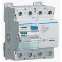 Пристрій захисного відключення ПЗВ 4P, 10kA, 40A, 300mA, B, Hager CFB640E