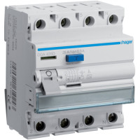 Пристрій захисного відключення ПЗВ 4x25 A, 500 mA, A, 4м Hager CGA425D
