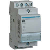 Контактор безшумний 25A, 4НВ, 24В, 2м Hager ESD425SDC