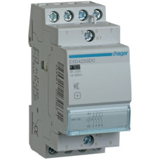 Контактор безшумний 25A, 4НВ, 24В, 2м Hager ESD425SDC