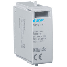 Вставний модуль T2 L-N Uc 275V Imax 40kA Up 1.35kV, Hager SPB015