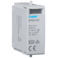 Вставний модуль T2 N-PE Uc 260V Imax 40kA Up 1.5kV, Hager SPB015N