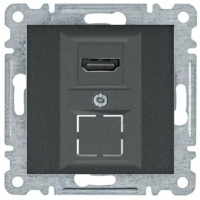 Розетка HDMI з роз'ємом тип А, вер .1.3, чорна, Lumina Hager WL2613