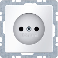 Розетка без з/к, 16А/250В, колір пол.білизна,бархатний лак, Q.х Berker 6167036089