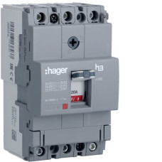 Автоматичний вимикач x160, In=20А, 3п, 18kA, Тфікс./Мфікс. Hager HDA020L