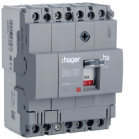 Автоматичний вимикач x160, In=25А, 4п, 18kA, Тфікс./Мфікс. Hager HDA026L