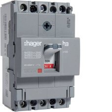 Автоматичний вимикач x160, In=50А, 3п, 18kA, Тфікс./Мфікс. Hager HDA050L