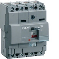 Автоматичний вимикач x160, In=25А, 4п, 40kA, Трег./Мфікс. Hager HNA026H