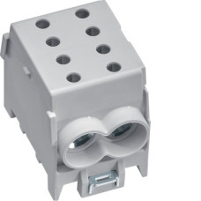 Модульна вводна 1-полюсна клема 2x70/2x50, 160А, сіра, Hager KH70G