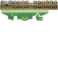 Клема захисна з тримачем 1х25+5x16+5x10мм2 Hager KM11B