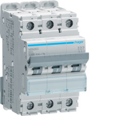 Автоматичний вимикач In=63 А, 3п, B, 10 kA, 3м Hager NBN363