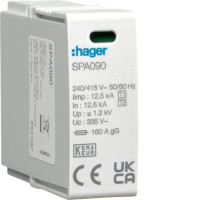 Вставний модуль 1P T1+T2 L-N для SPA9xxx, Hager SPA090