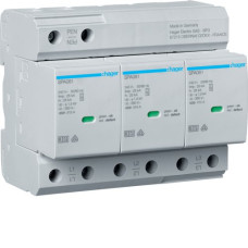 Розрядник (ПЗІП) T1+T2 3P Uc 350V 25kA 1,5kV TCN +дод.контакт, Hager SPA800