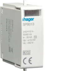 Вставний модуль 40kA 440V для розрядників T2 IT, Hager SPB013