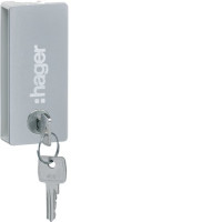 Ручка з замком до щита VEGA в білі дверцята, Hager VZ310PVB