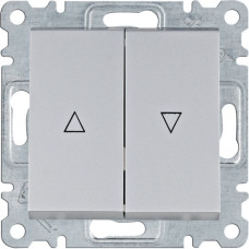 Вимикач жалюзі "Контактор", срібний, Lumina Hager WL0322