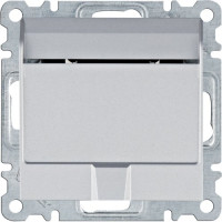 Вимикач для готельних карток, срібний, Lumina Hager WL0512