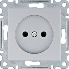 Розетка без заземлення, срібна, 16А/230В, Lumina Hager WL1012