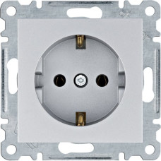Розетка з з/к, срібна, 16А/230В, Lumina Hager WL1052