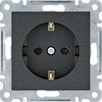Розетка з з/к, чорна, 16А/230В, Lumina Hager WL1053