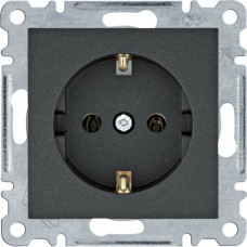 Розетка з з/к, чорна, 16А/230В, Lumina Hager WL1053