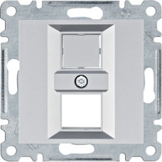 Панель подвійна до RJ12/RJ45/USB/HDMI/F-TYPE, срібна, Lumina Hager WL2322