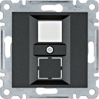Панель подвійна до RJ12/RJ45/USB/HDMI/F-TYPE, чорна, Lumina Hager WL2323