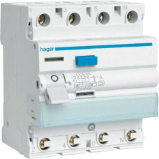 Пристрій захисного відключення ПЗВ QC 4P, 40A, 30mA, A, Hager CDS440D
