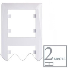 Рамка 2-кратна вертикальна, біла, Lumina Soul Hager WL5120