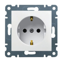 Розетка з з/к, біла, 16А/230В, Lumina Hager WL1050