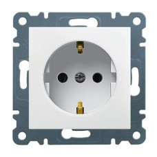 Розетка з з/к, біла, 16А/230В, Lumina Hager WL1050