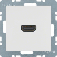 HDMI-розетка, під'єднання позаду під кутом 90град., колір пол.білизна, глянець, S.1 Berker 3315438989