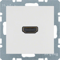 HDMI-розетка, під'єднання позаду під кутом 90град., колір пол.білизна, матовий, S.1 Berker 3315431909