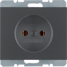 Розетка без з/к, 16А/250В, колір антрацит, матовий лак, K.1 Berker 6167157006