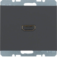 HDMI-розетка, колір антрацит, матовий, K.1 Berker 3315427006