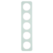 Рамка 5-постова, колір полярна білизна, глянець, скло, R.1 Berker 10152109