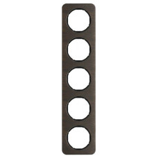 Рамка 5-постова, колір дуб/чорний, глянець, дерево, R.1 Berker 10152354
