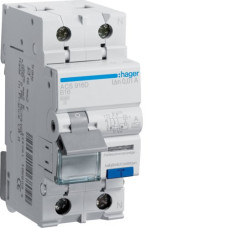Диференційний автоматичний вимикач QC 1P+N 6kA B-16A 10mA A, Hager ACS916D