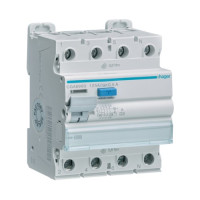 Пристрій захисного відключення ПЗВ 4P, 125A, 500 mA, A, 10kA, 4м, Hager CGA690D