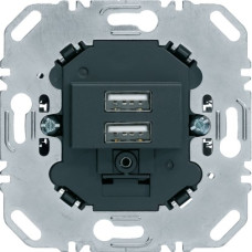 USB-розетка подвійна, 230В, антрацит Berker 260205