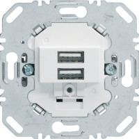 USB-розетка подвійна, 230В, пол.білизна Berker 260209