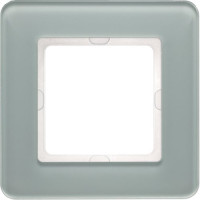 Рамка 1-постова, колір полярна білизна, глянець, скло, Q.7 Berker 10116079