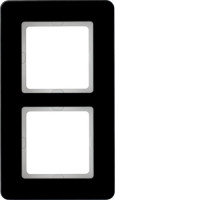 Рамка 2-постова, колір чорний, глянець, скло, Q.7 Berker 10126076