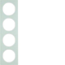 Рамка 4-постова, колір полярна білизна, глянець, скло, R.3 Berker 10142209
