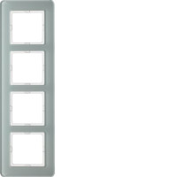 Рамка 4-постова, колір полярна білизна, глянець, скло, Q.7 Berker 10146079
