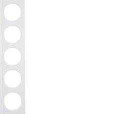 Рамка 5-постова, колір полярна білизна, глянець, пластик, R.3 Berker 10152289